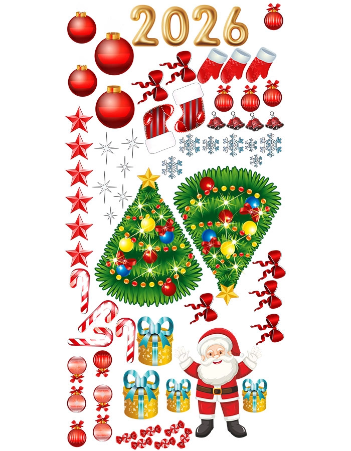 Yılbaşı Süsleme Sticker